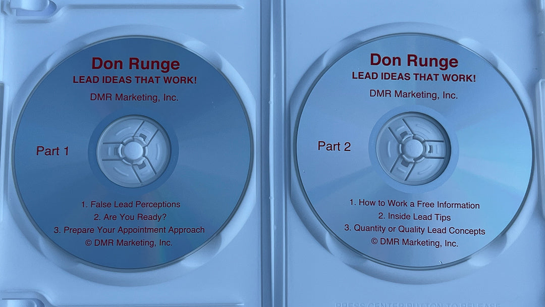 Lead Guru Don Runge Lead Ideas That Work Audio CD Open Case