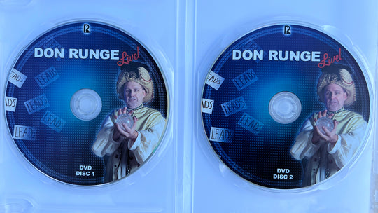 Lead Guru Don Runge Live The Approach Video on DVD Open Case