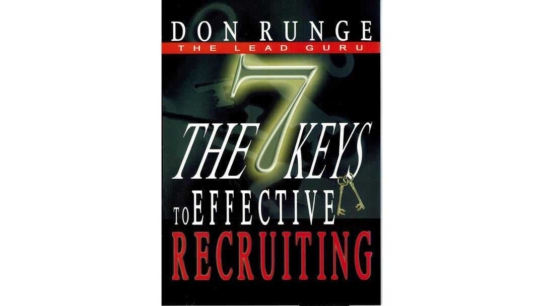 Lead Guru Don Runge 7 Keys to Effective Recruiting Video DVD Cover