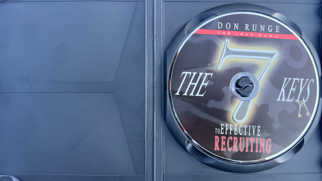 Lead Guru Don Runge 7 Keys to Effective Recruiting Video on DVD Open Case