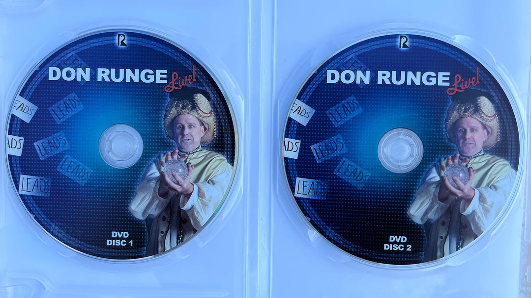Lead Guru Don Runge Live The Approach Video on DVD Open Case